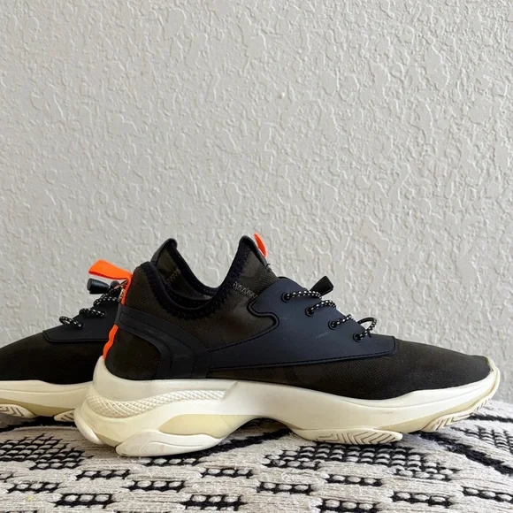 Steve Madden Camo Black and Orange Sneakers - Picture 7 of 10